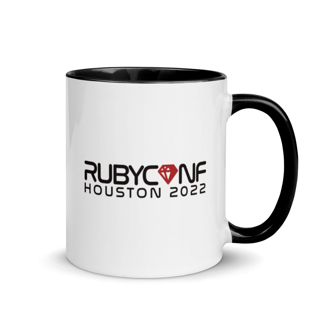 RubyConf 2022 Mug - White With Black Interior